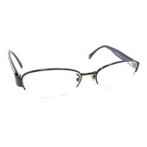 Coach Betsy HC 5030 9077 Satin Black Blue Half Rim Eyeglasses Frames 52-17 135
